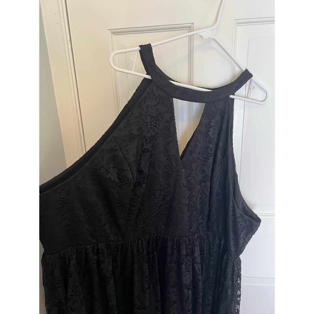 NEW Torrid Black Lace Halter Tier Skater Dress Mini Sleeveless LBD Women's 6X - Picture 10 of 16
